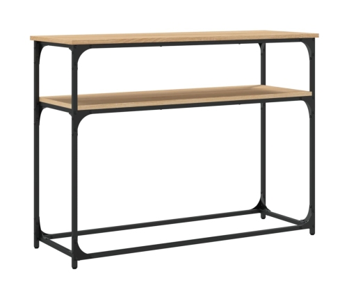 Mesa consola madera de ingeniería roble Sonoma 100x35,5x75 cm