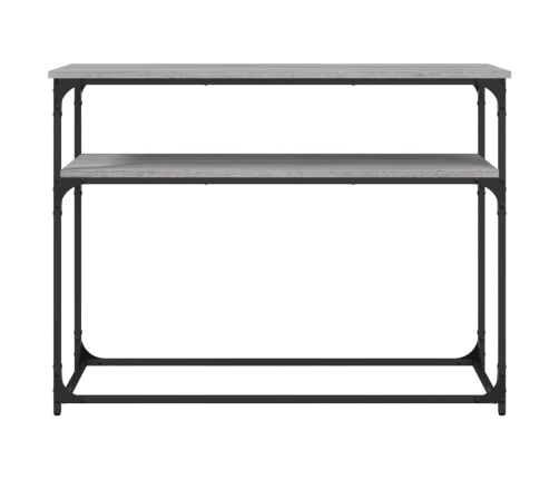 Mesa consola madera de ingeniería gris Sonoma 100x35,5x75 cm