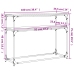 Mesa consola madera de ingeniería marrón roble 100x35,5x75 cm