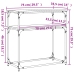 Mesa consola madera de ingeniería negra 75x35,5x75 cm