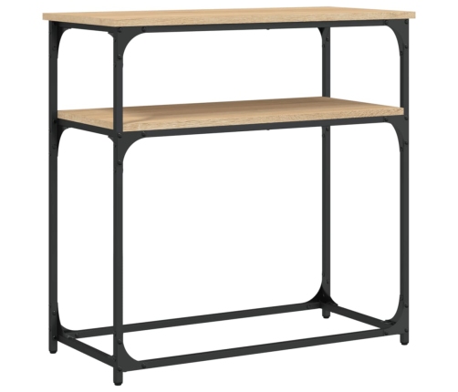 Mesa consola madera de ingeniería roble Sonoma 75x35,5x75 cm