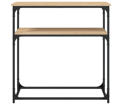 Mesa consola madera de ingeniería roble Sonoma 75x35,5x75 cm