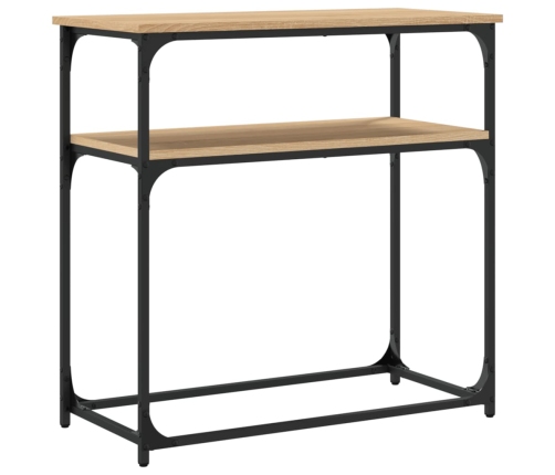 Mesa consola madera de ingeniería roble Sonoma 75x35,5x75 cm