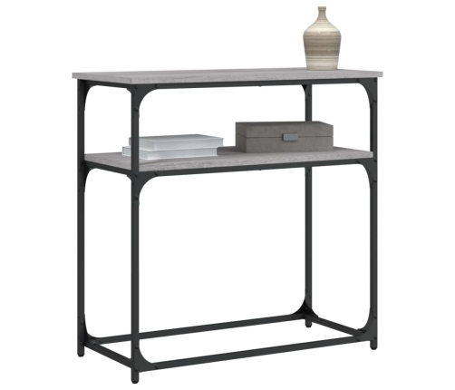 Mesa consola madera de ingeniería gris Sonoma 75x35,5x75 cm