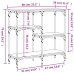 Mesa consola madera de ingeniería negra 80x29x75 cm