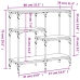 vidaXL Mesa consola madera de ingeniería roble Sonoma 80x29x75 cm