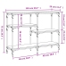 Mesa consola madera de ingeniería negra 102x29x75 cm