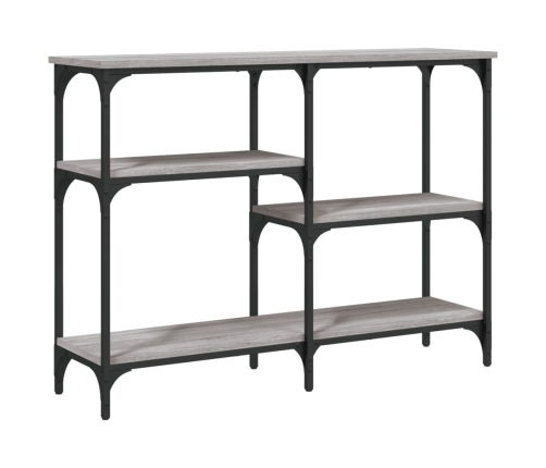 Mesa consola madera de ingeniería gris Sonoma 102x29x75 cm