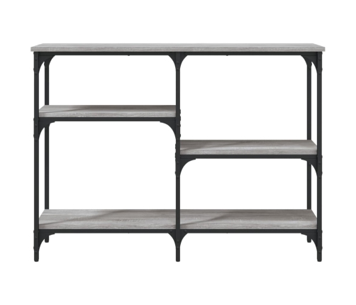 Mesa consola madera de ingeniería gris Sonoma 102x29x75 cm