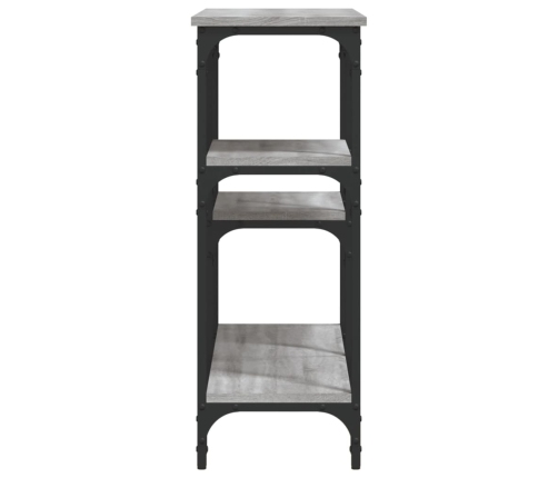 Mesa consola madera de ingeniería gris Sonoma 102x29x75 cm