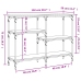 Mesa consola madera de ingeniería gris Sonoma 102x29x75 cm