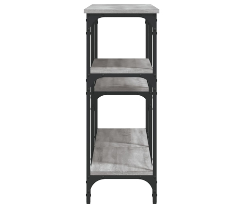 vidaXL Mesa consola madera de ingeniería gris Sonoma 160x29x75 cm