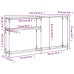 Mesa consola madera de ingeniería negra 145x22,5x75 cm