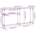 Mesa consola madera de ingeniería roble ahumado 145x22,5x75 cm