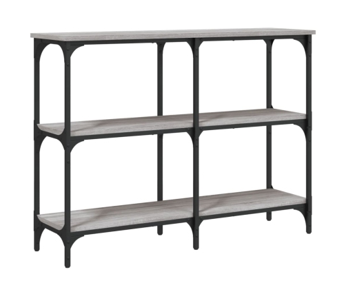 Mesa consola madera de ingeniería gris Sonoma 100x29x75 cm