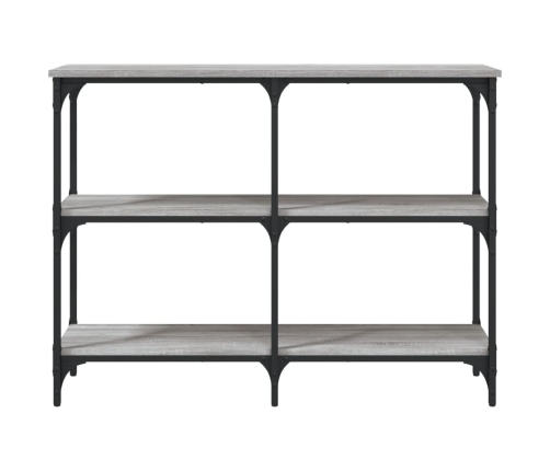 Mesa consola madera de ingeniería gris Sonoma 100x29x75 cm