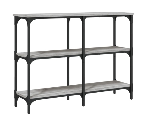 Mesa consola madera de ingeniería gris Sonoma 100x29x75 cm