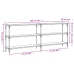 vidaXL Mesa consola madera de ingeniería roble ahumado 200x29x75 cm