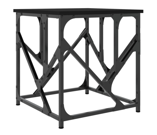 Mesa de centro madera de ingeniería negra 45x45x47,5 cm