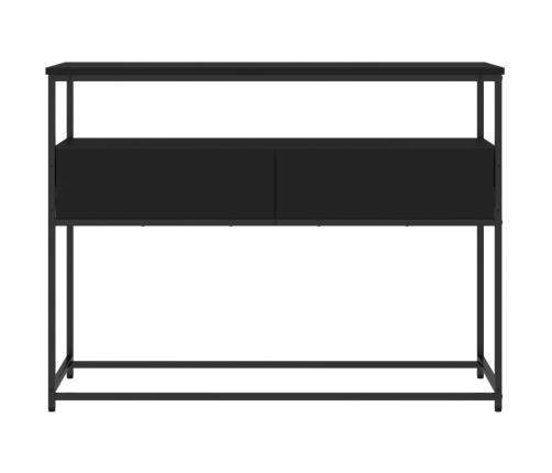 vidaXL Mesa consola madera de ingeniería negra 100x40x75 cm