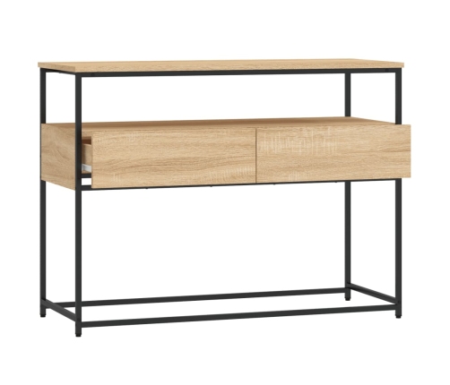 Mesa consola madera de ingeniería roble Sonoma 100x40x75 cm