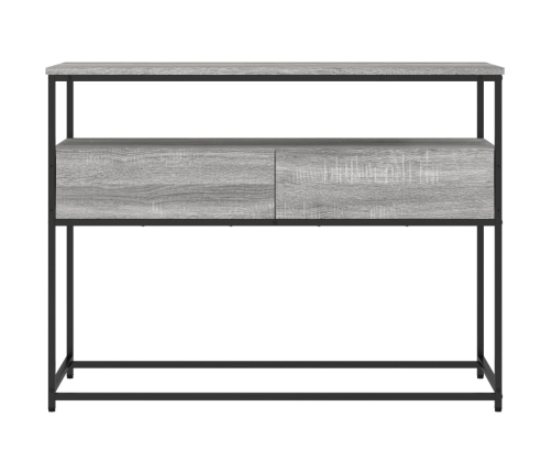 Mesa consola madera de ingeniería gris Sonoma 100x40x75 cm