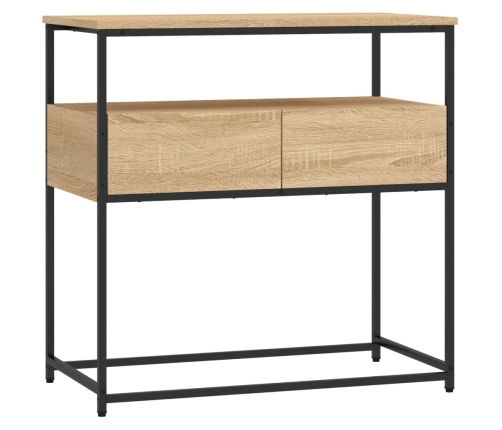 Mesa consola madera de ingeniería roble Sonoma 75x40x75 cm