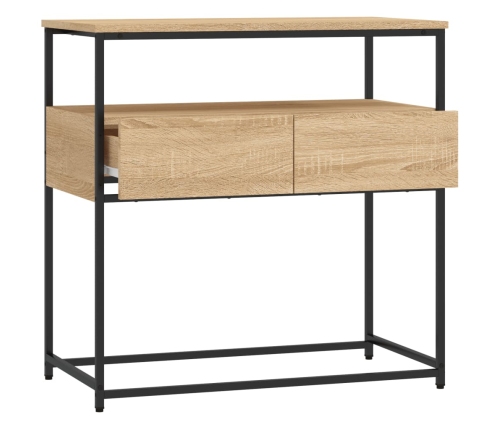 Mesa consola madera de ingeniería roble Sonoma 75x40x75 cm