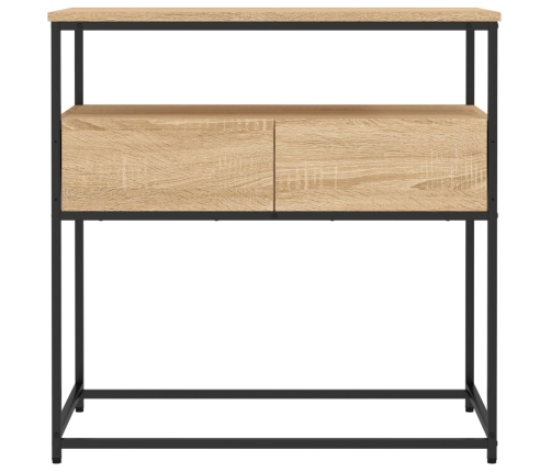 Mesa consola madera de ingeniería roble Sonoma 75x40x75 cm