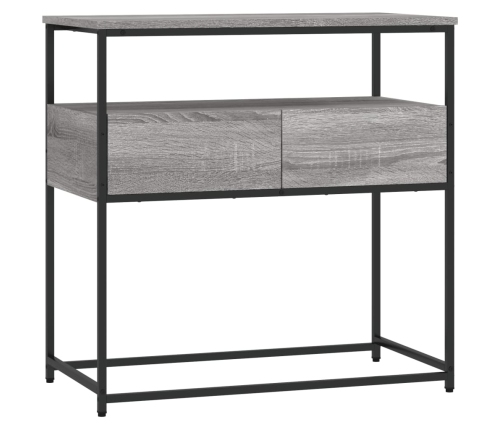 Mesa consola madera de ingeniería gris Sonoma 75x40x75 cm