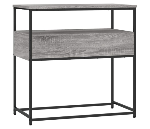 Mesa consola madera de ingeniería gris Sonoma 75x40x75 cm