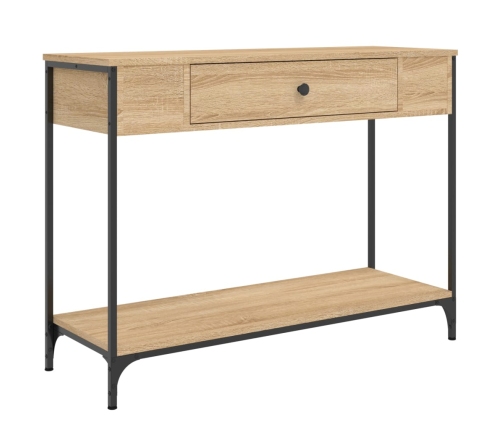 Mesa consola madera de ingeniería roble Sonoma 100x34,5x75 cm