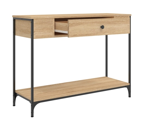 Mesa consola madera de ingeniería roble Sonoma 100x34,5x75 cm