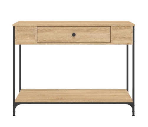 Mesa consola madera de ingeniería roble Sonoma 100x34,5x75 cm