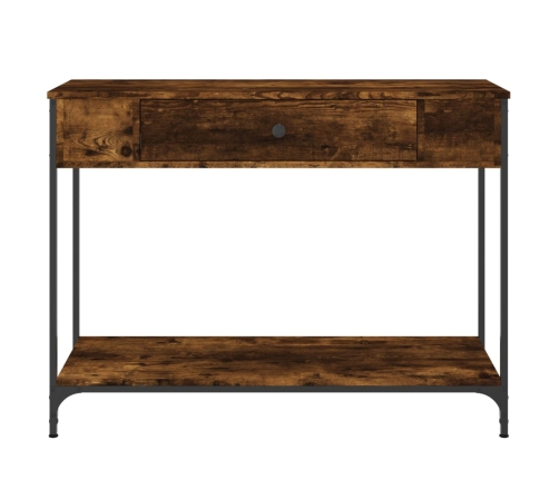 Mesa consola madera contrachapada roble ahumado 100x34,5x75 cm