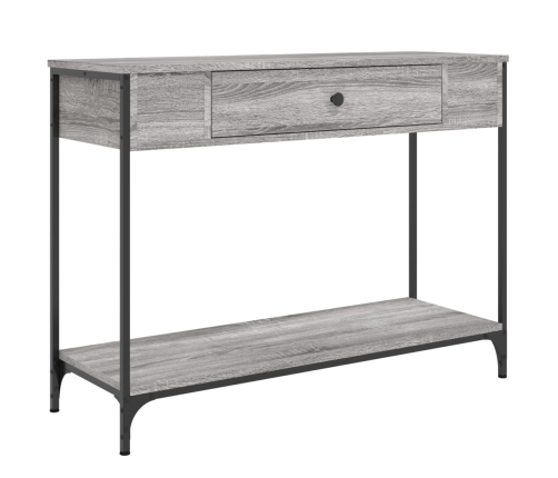 Mesa consola madera de ingeniería gris Sonoma 100x34,5x75 cm