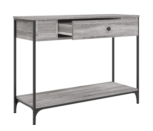 Mesa consola madera de ingeniería gris Sonoma 100x34,5x75 cm