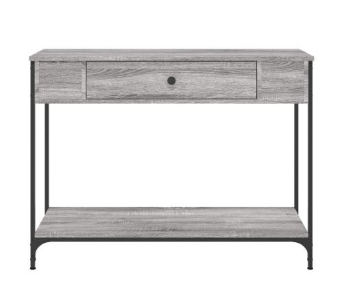 Mesa consola madera de ingeniería gris Sonoma 100x34,5x75 cm