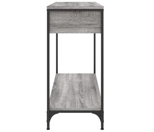 Mesa consola madera de ingeniería gris Sonoma 100x34,5x75 cm