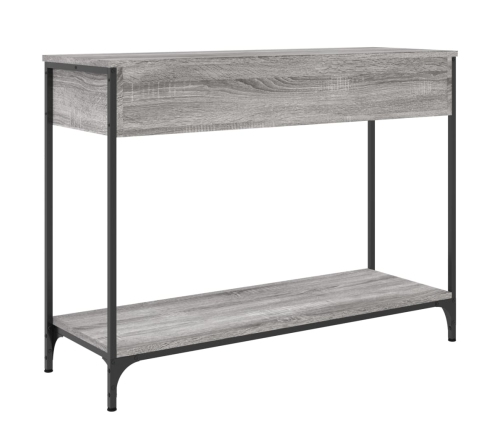 Mesa consola madera de ingeniería gris Sonoma 100x34,5x75 cm