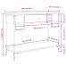 Mesa consola madera de ingeniería marrón roble 100x34,5x75 cm