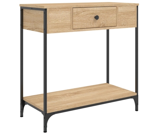 Mesa consola madera de ingeniería roble Sonoma 75x34,5x75 cm