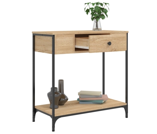 Mesa consola madera de ingeniería roble Sonoma 75x34,5x75 cm