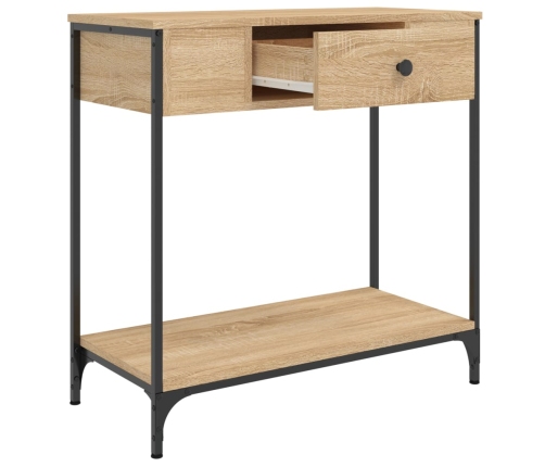 Mesa consola madera de ingeniería roble Sonoma 75x34,5x75 cm