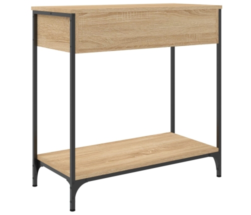 Mesa consola madera de ingeniería roble Sonoma 75x34,5x75 cm