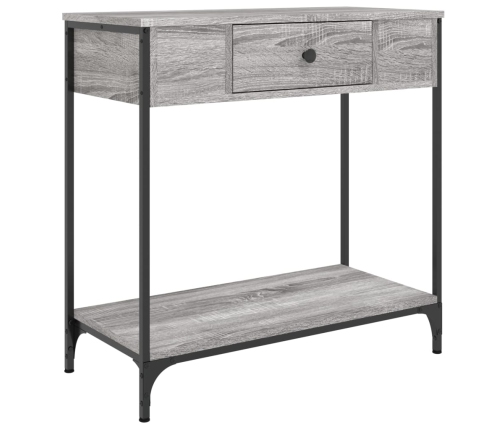 Mesa consola madera de ingeniería gris Sonoma 75x34,5x75 cm