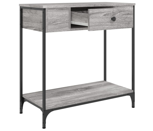 Mesa consola madera de ingeniería gris Sonoma 75x34,5x75 cm