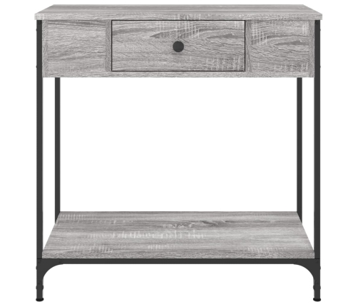 Mesa consola madera de ingeniería gris Sonoma 75x34,5x75 cm