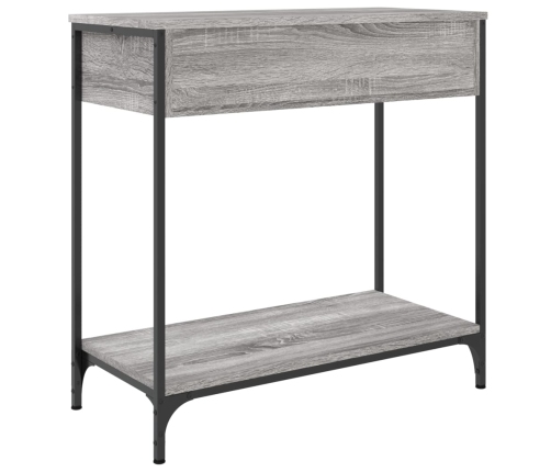 Mesa consola madera de ingeniería gris Sonoma 75x34,5x75 cm