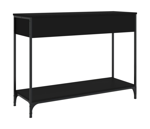 Mesa consola madera de ingeniería negra 100x34,5x75 cm